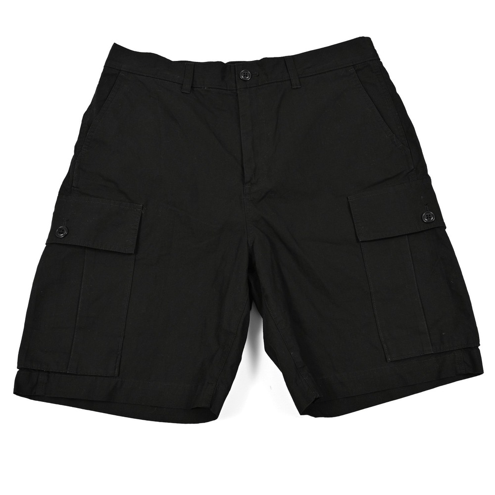 Todd Snyder Mens Cargo Shorts 33 Black Flap Pockets Flat Front Japanese Farbric